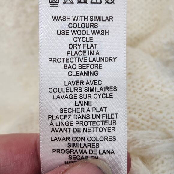 NWT ASOS Cream Wool Blend Nubby Fringe Sweater Knit Mini Boho Dress Women's 0 - Picture 5 of 9